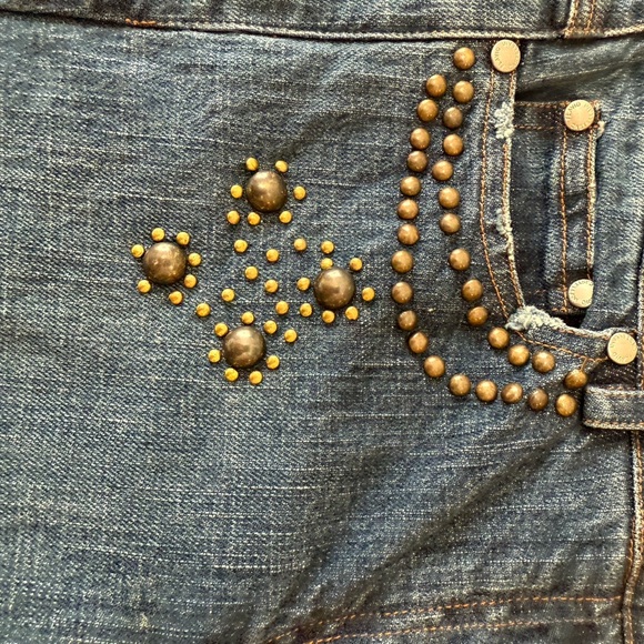 Flavio Castellani Blue Embellished Jeans size 8 - Picture 3 of 8